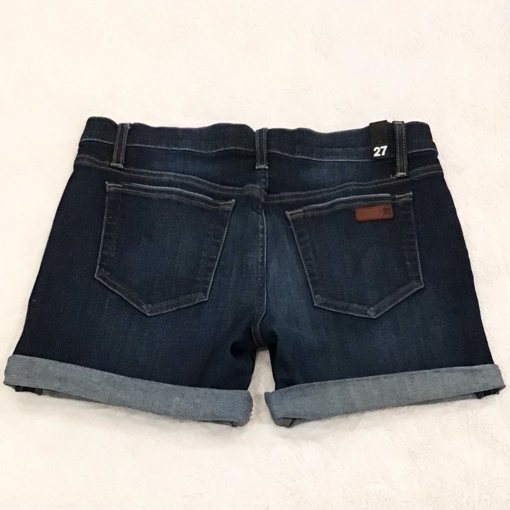 Joe’s Jeans 27 (US 4) Women's Denim Shorts Dark Blue Cuffed Monroe CRLMON4870 - Picture 4 of 10